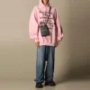 Felpa con cappuccio stampata SS21 Rosa 641529TJVI61401