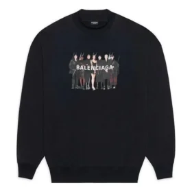 Felpa con collo a giro originale Balenciaga “Nera” 652981TIVA21000