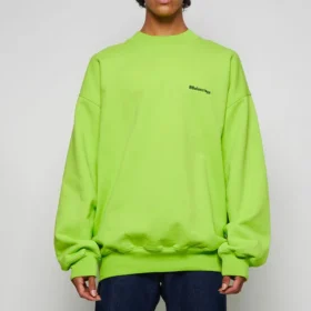 Felpa con logo a contrasto “Lime” 671125TKVB57072