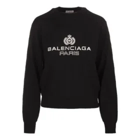 Felpa con logo a girocollo Nera 595106T15511073