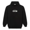 Felpa con stampa Crew, nera 578135TIV751070