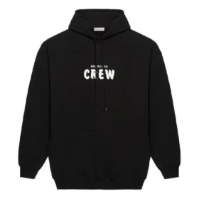 Felpa con stampa Crew, nera 578135TIV751070