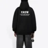 Felpa con stampa Crew, nera 578135TIV751070