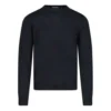 Felpa con stampa sul retro “BB” in tessuto interlock “Nero Blu” 583117T14391710