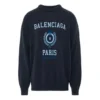 Felpa girocollo College Crest “Navy” 696226T32394640