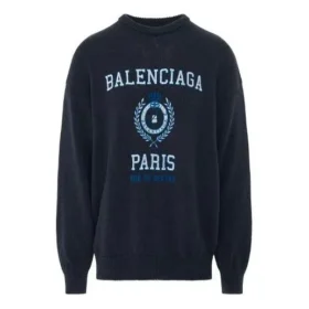 Felpa girocollo College Crest “Navy” 696226T32394640