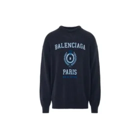 Felpa girocollo College Crest “Navy” 696226T32394640