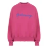 Felpa girocollo con logo in script “Dark Fuchsia” 697869TMVB50507