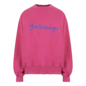Felpa girocollo con logo in script “Dark Fuchsia” 697869TMVB50507