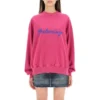 Felpa girocollo con logo in script “Dark Fuchsia” 697869TMVB50507