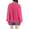 Felpa girocollo con logo in script “Dark Fuchsia” 697869TMVB50507