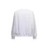 Felpa girocollo con logo in script “White” 697869TMVB59040