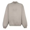 Felpa girocollo con logo ricamato “Beige” 656999-TKV74-2966
