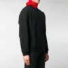 Felpa girocollo con piccolo logo a contrasto stampato “Black White” 556147TYK271000