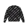 Felpa girocollo con stampa logo su tutta la superficie “Black White” 724858T16651070