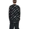 Felpa girocollo con stampa logo su tutta la superficie “Black White” 724858T16651070