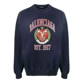 Felpa girocollo con stampa logo universitario “Navy” 676629TLV908067 (fondata nel 1917)