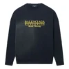 Felpa girocollo Worldwide Retail Therapy “Washed Black Yellow” 676629TLVA91361