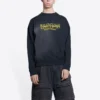 Felpa girocollo Worldwide Retail Therapy “Washed Black Yellow” 676629TLVA91361
