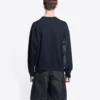 Felpa girocollo Worldwide Retail Therapy “Washed Black Yellow” 676629TLVA91361