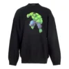 Felpa in cotone Balenciaga x Marvel con stampa Hulk, dal taglio squadrato e girocollo “Nera” 671125TLV581000