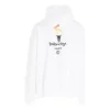 Felpa oversize unisex con logo, bianca 620973TIV459040