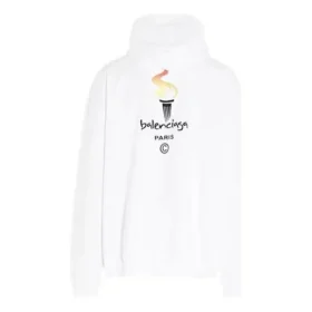 Felpa oversize unisex con logo, bianca 620973TIV459040