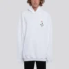 Felpa oversize unisex con logo, bianca 620973TIV459040
