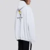 Felpa oversize unisex con logo, bianca 620973TIV459040