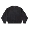 Felpa rotonda con fori Oversized “Black Faded” 762718TPVD91055