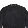 Felpa rotonda con fori Oversized “Black Faded” 762718TPVD91055