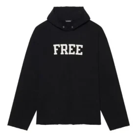 Felpa unisex FW21 con stampa di lettere a scelta, nera 661711TKVD41070