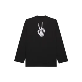 Felpa unisex SS21 con stampa e collo rotondo, nera 651796TKVA11012
