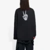 Felpa unisex SS21 con stampa e collo rotondo, nera 651796TKVA11012