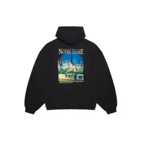 Felpe con cappuccio Balenciaga Landscape da uomo, modello ampio, nera 641679TJVH91000