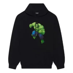 Felpe con cappuccio Balenciaga x Marvel Hulk, vestibilità media “Black” 600583TLV581000
