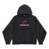 Felpe con cappuccio Balenciaga x Puma, vestibilità media “Black Faded” 767877TTVA41041