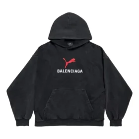 Felpe con cappuccio Balenciaga x Puma, vestibilità media “Black Faded” 767877TTVA41041 Felpe con cappuccio Balenciaga x Puma, vestibilità media “Black Faded” 767877TTVA41041