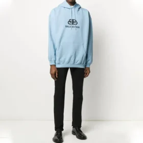 Balenciaga AW19 da uomo con stampa azzurro chiaro 570811THV78