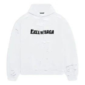 Felpe con cappuccio Caps Destroyed “Bianca” 659403TKVB69040