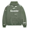 Felpe con cappuccio Caps Destroyed “Verde” 659403TKVB63011