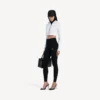 Felpe con cappuccio da donna in stile techwear, modello a bozzolo, colore bianco