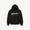 Felpe con cappuccio da uomo “Messy Spray” a vestibilità media, colore nero