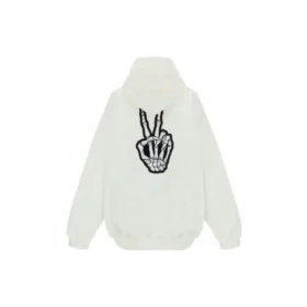 Felpe con cappuccio Drip Peace, vestibilità larga “White” 651799TKVA2863932