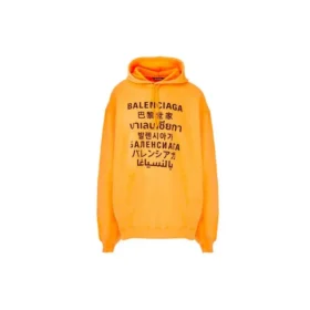 Felpe con cappuccio e logo “Orange Black” 641679TJVI67513