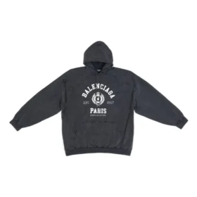 Felpe con cappuccio Est. 1917 con stampa del logo del college “Washed Black” 697879TMV991000