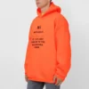 Felpe con cappuccio “Hi My Name Is” “Arancione fluorescente/Nero” 651799TKVK57513