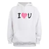 Felpe con cappuccio “I Love U” “Bianco” 570811TJVL69040