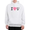 Felpe con cappuccio “I Love U” “Bianco” 570811TJVL69040