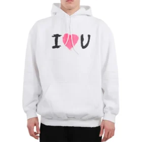 Felpe con cappuccio “I Love U” “Bianco” 570811TJVL69040